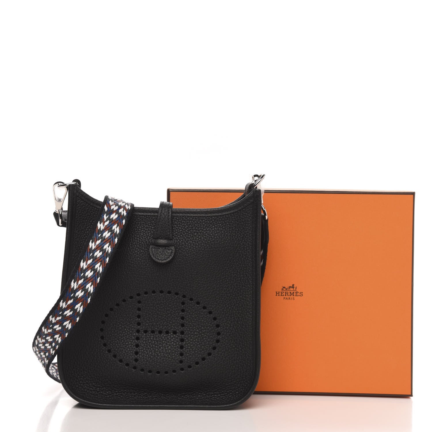 Hermes Taurillon Maurice Zigzag Evelyne TPM Black 10 of 10