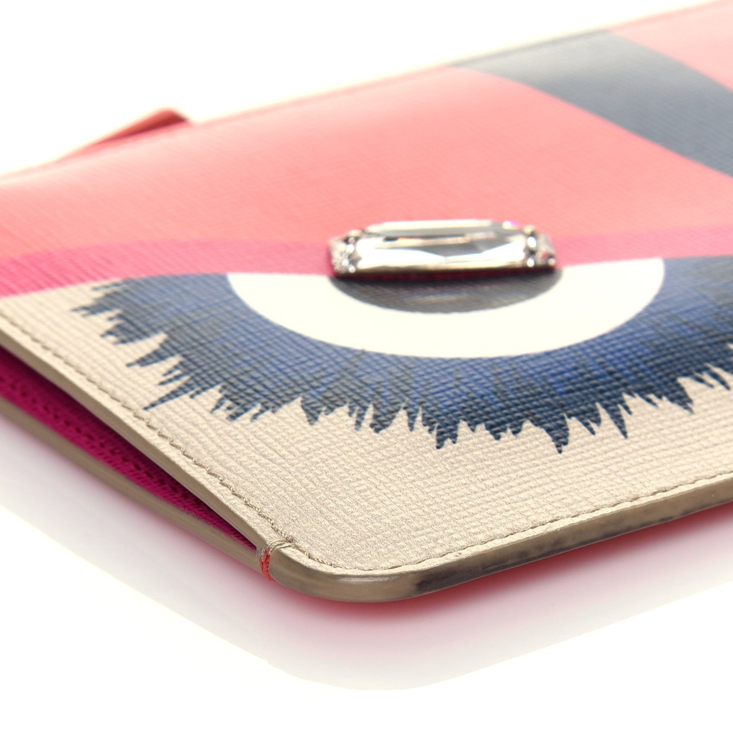 Vitello Elite Crystal Eye Monster Zip Pouch Bellini Multicolor