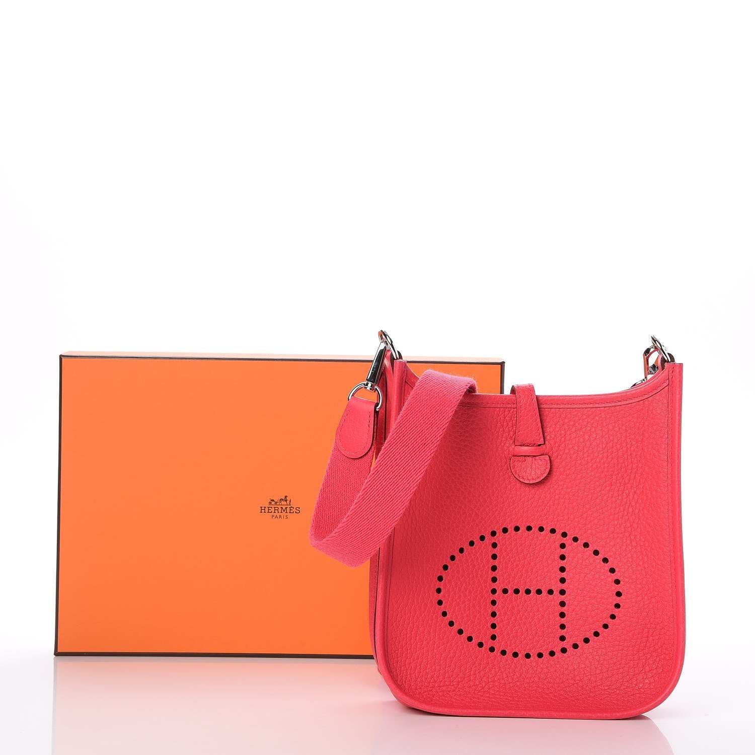 Hermes Taurillon Clemence Evelyne TPM Rose Extreme 8 of 8