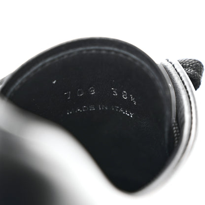 Prada Spazzolato Rois Sfumato Monolith 55mm Derby Loafers 38.5 Black Argento 9 of 9