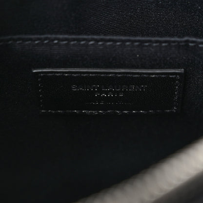 Saint Laurent Calfskin Suede Matelasse Monogram Lou Camera Bag Black 6 of 9