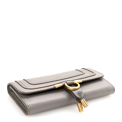 Chloe Calfskin Marcie Long Wallet Cashmere Grey 4 of 7