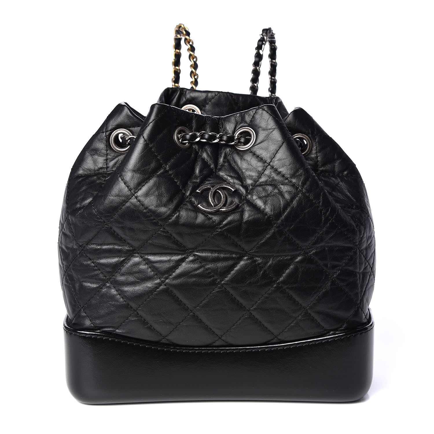 Chanel Aged Calfskin Quilted Small Gabrielle Backpack Black 1 of 9