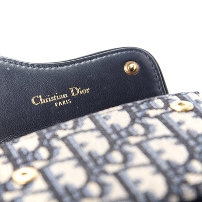 Christian Dior Oblique Saddle Card Holder Blue 6 of 7