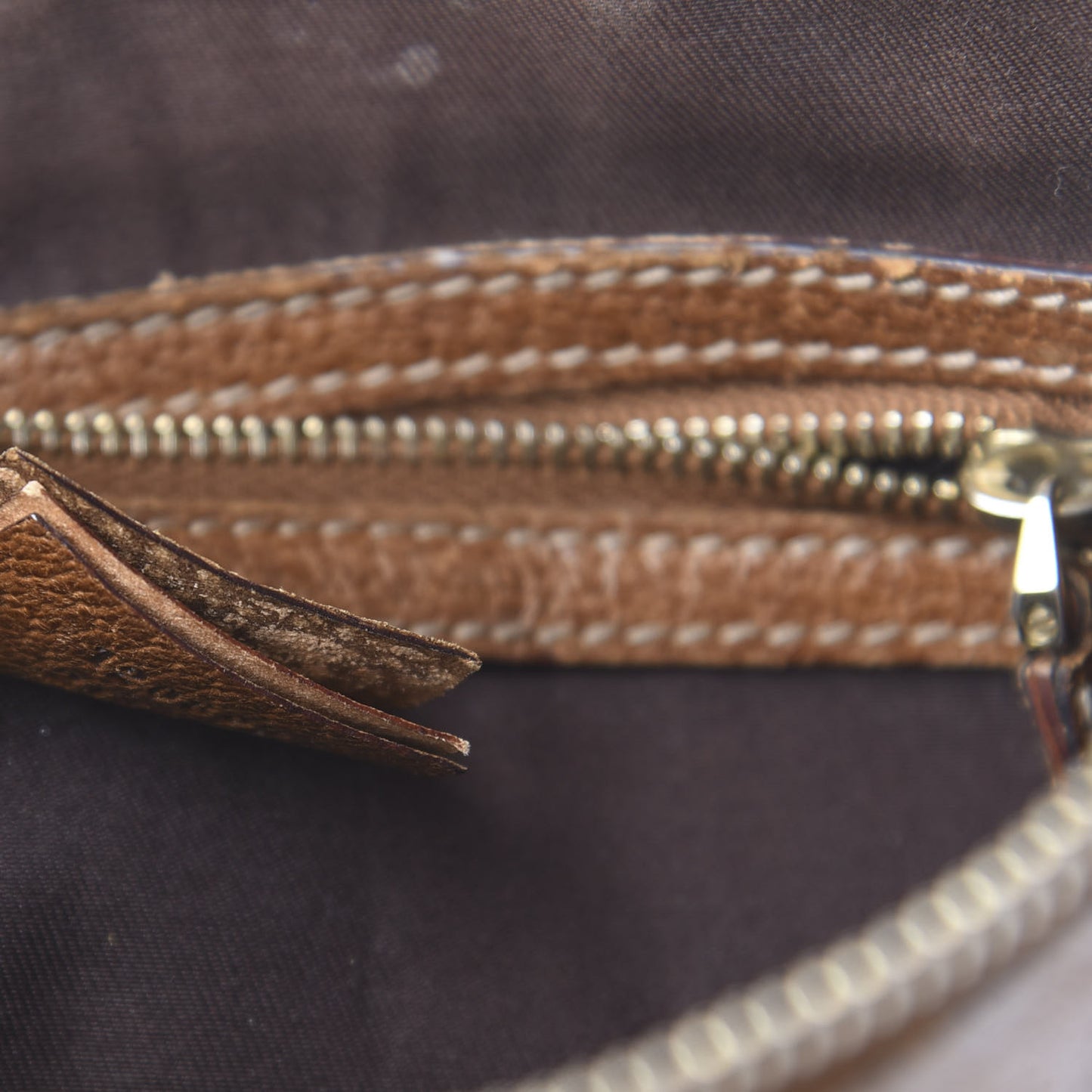 Monogram Studded Messenger Brown