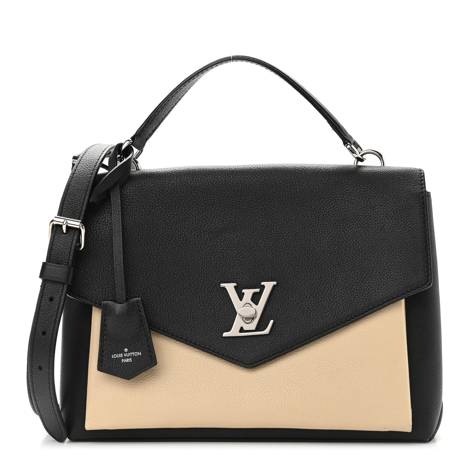 Louis Vuitton Soft Calfskin My Lockme Top Handle Vanille Black 1 of 12