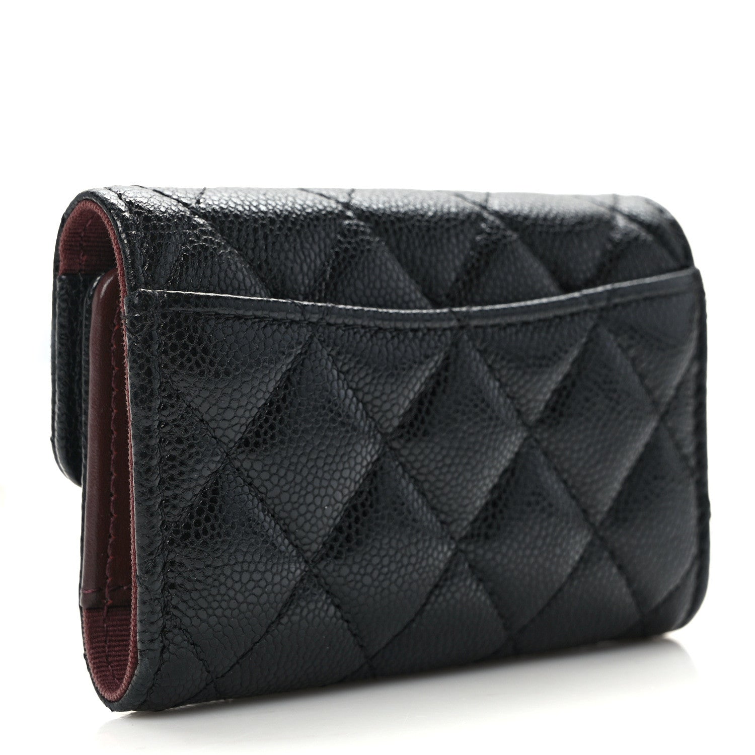 Chanel Caviar Quilted Classic 4 Key Holder Wallet Black 3 of 9