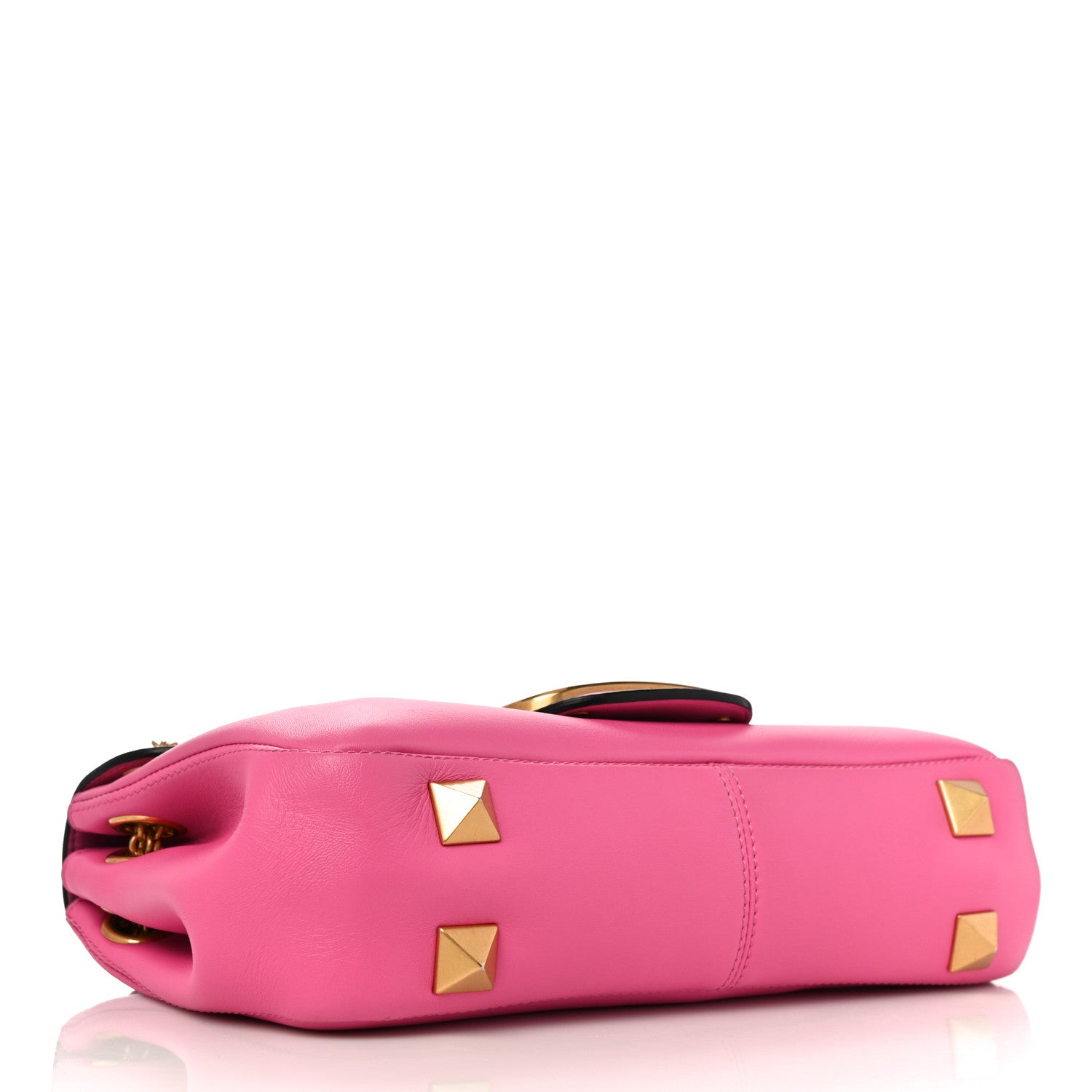 Valentino Garavani Nappa Stud Sign Shoulder Bag Feminine Pink 4 of 9