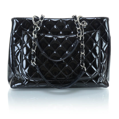 Chanel Patent Grand Shopping Tote GST Black 3 of 13
