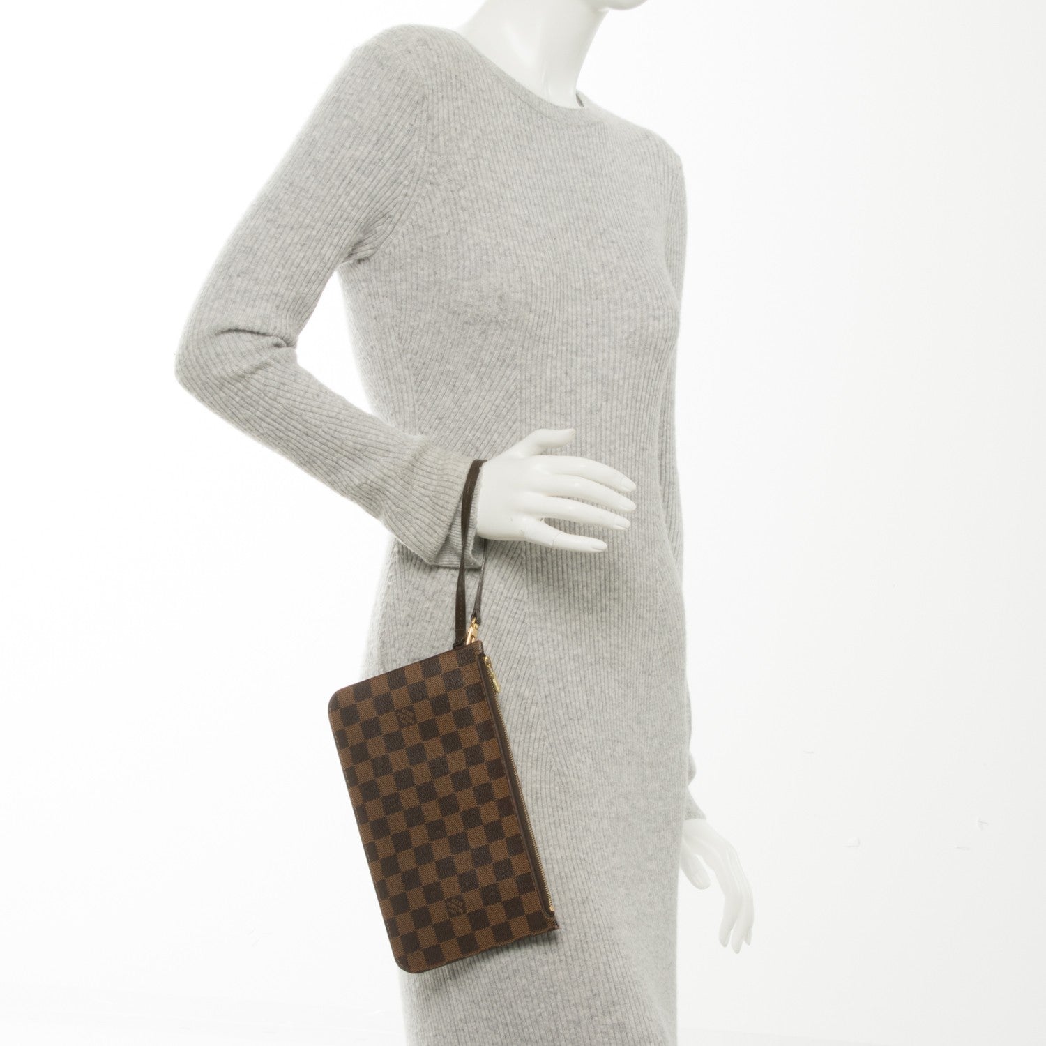 Louis Vuitton Damier Ebene Neverfull MM GM Pochette 2 of 9