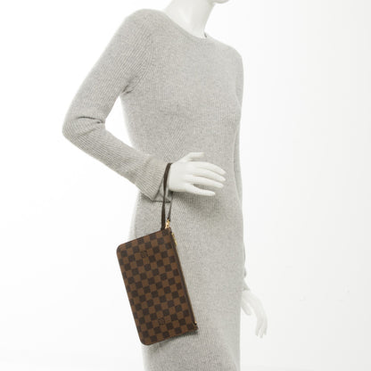 Louis Vuitton Damier Ebene Neverfull MM GM Pochette 2 of 9