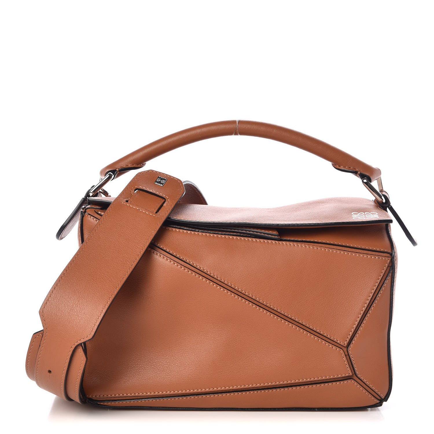 Loewe Calfskin Small Puzzle Bag Tan 1 of 8