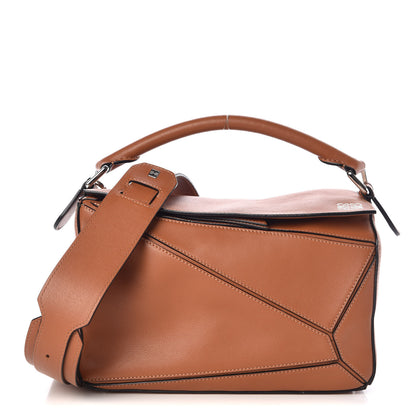 Loewe Calfskin Small Puzzle Bag Tan 1 of 8