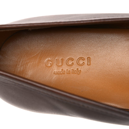 Gucci Calfskin Womens Jordaan Loafers 37 Fondente Brown 9 of 12