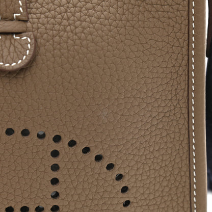 Hermes Taurillon Clemence Amazone Evelyne TPM Etoupe Bleu Indigo 11 of 11