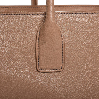 Miu Miu Goatskin Madras Top Handle Tote Cammeo 9 of 14