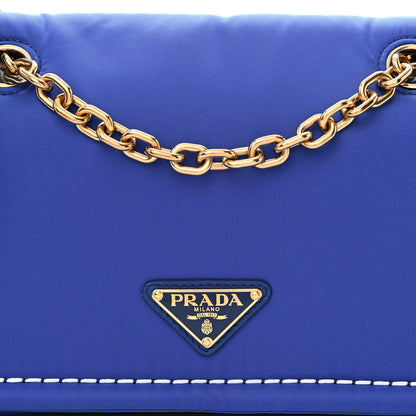 Prada Nylon Tessuto Chain Shoulder Bag Indaco 8 of 10