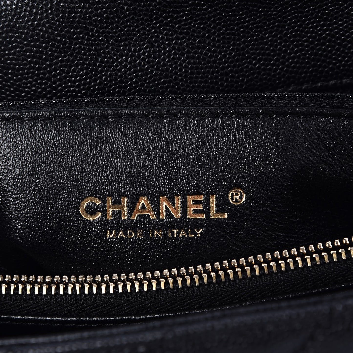Caviar Lizard Quilted Small Coco Handle Flap Black