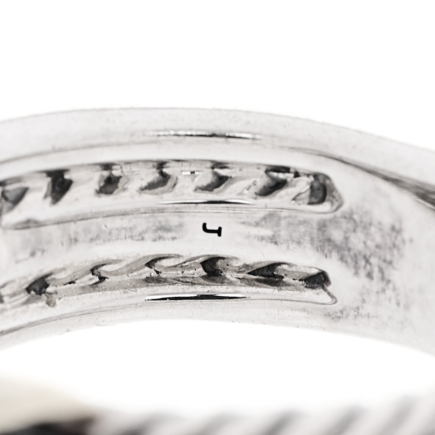 David Yurman Sterling Silver 18K Yellow Gold 6mm X Crossover Ring 50 5.25 4 of 5