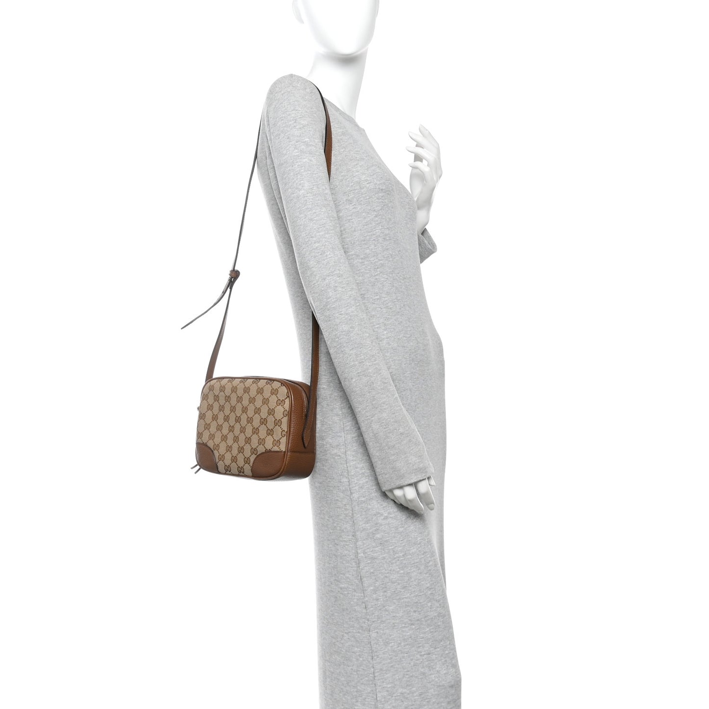 Monogram Mini Bree Messenger Bag Beige Tabacco