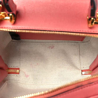 Gucci Sakai Be Green Calfskin Diagonal Stitched Blondie Top Handle Bag Pink 5 of 10