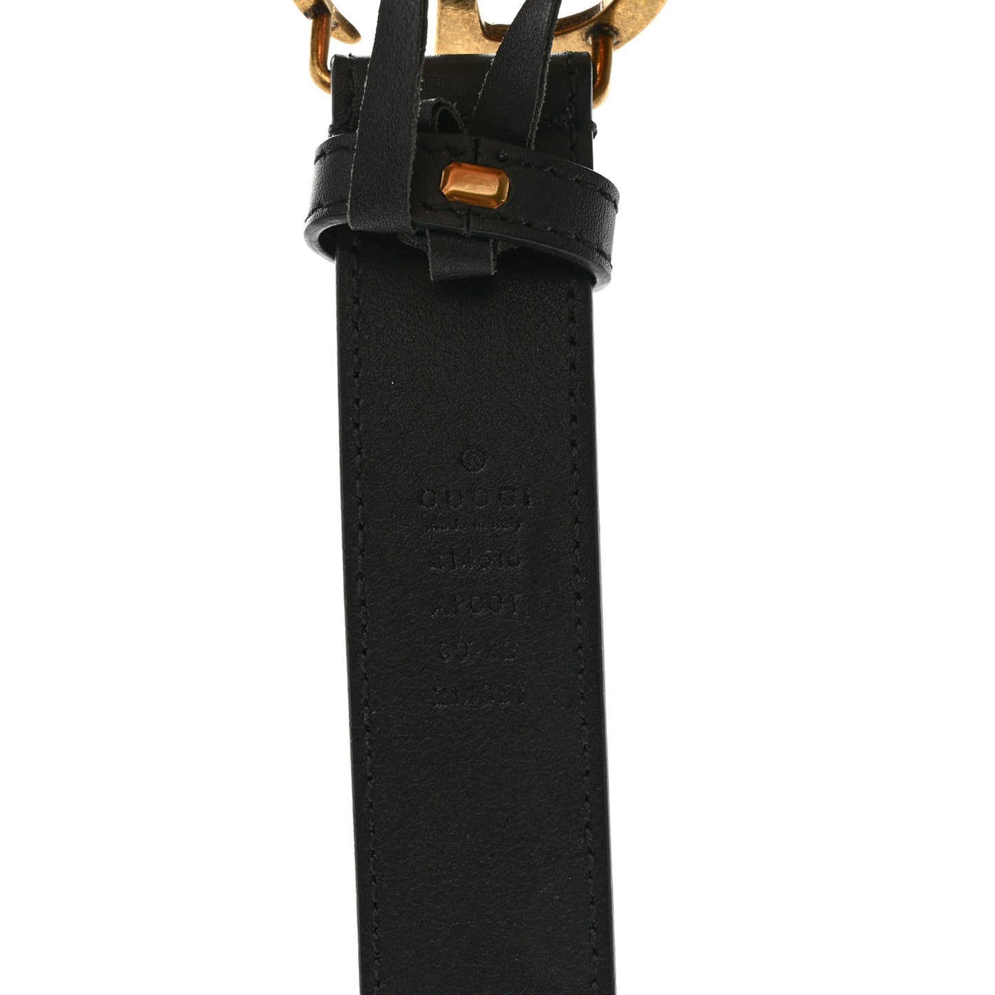 Calfskin Double G 30mm Belt 80 32 Black