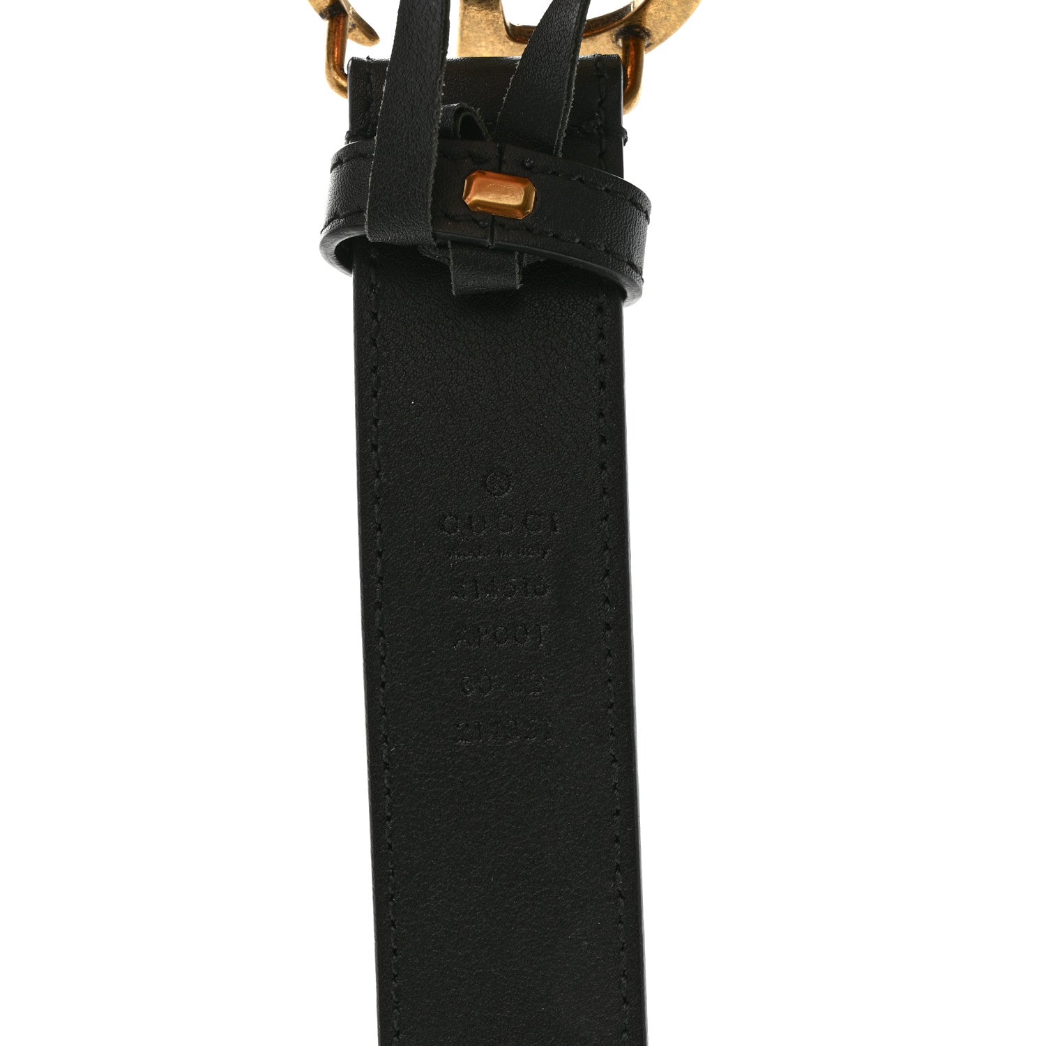Gucci Calfskin Double G 30mm Belt 80 32 Black 3 of 5