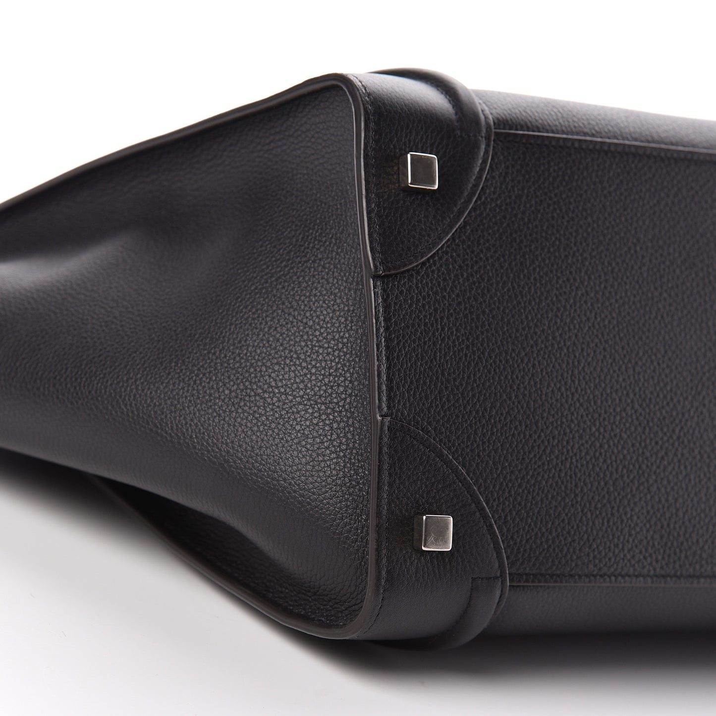 Drummed Calfskin Mini Luggage Black