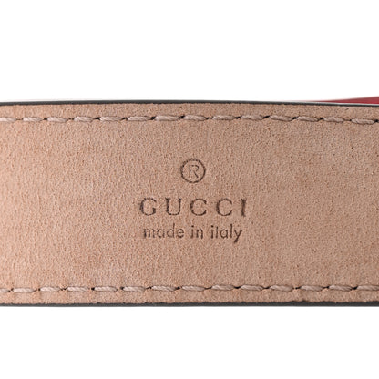 Gucci Calfskin Marmont Double G Bracelet Red 4 of 9