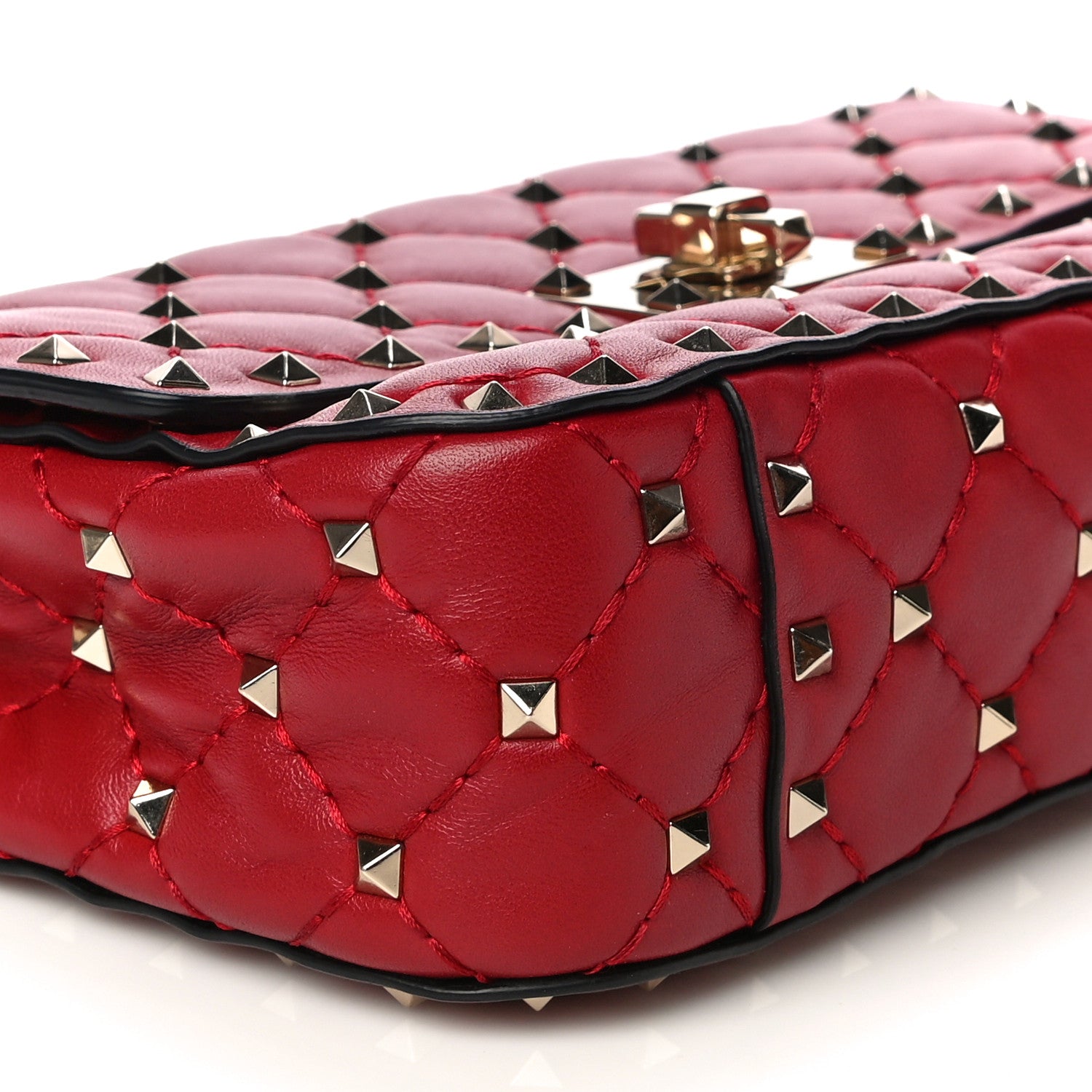 Valentino Garavani Nappa Small Rockstud Spike Shoulder Bag Rosso Valentino 4 of 14