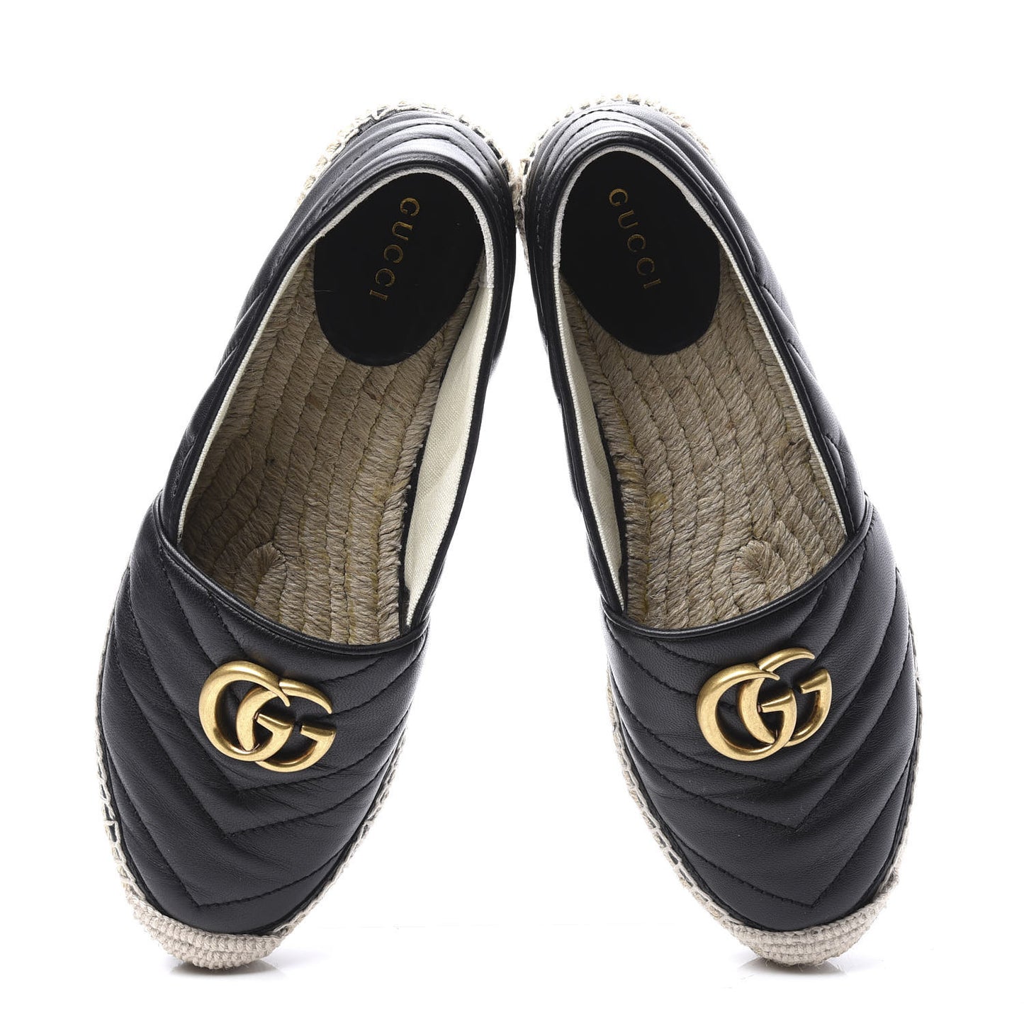 Nappa Matelasse GG Marmont Espadrilles 37 Black