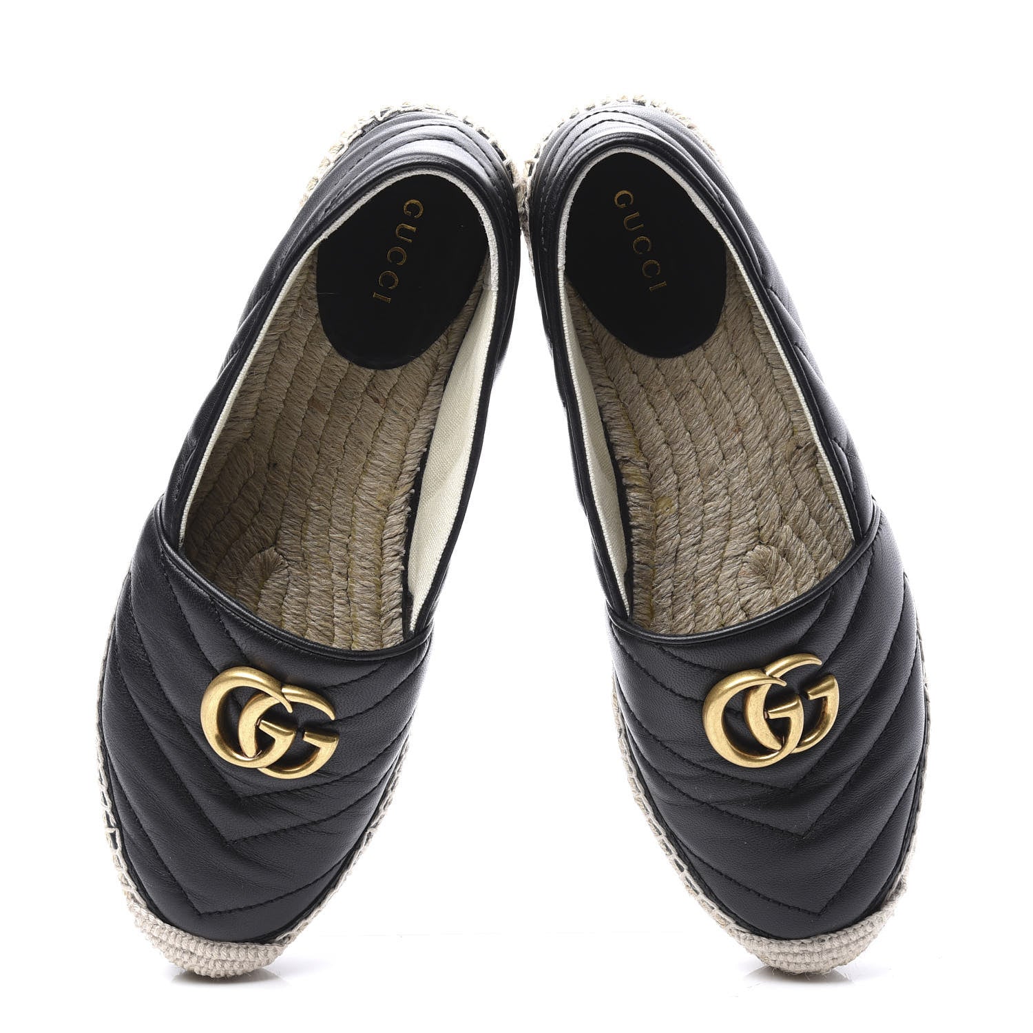Gucci Nappa Matelasse GG Marmont Espadrilles 37 Black 5 of 11