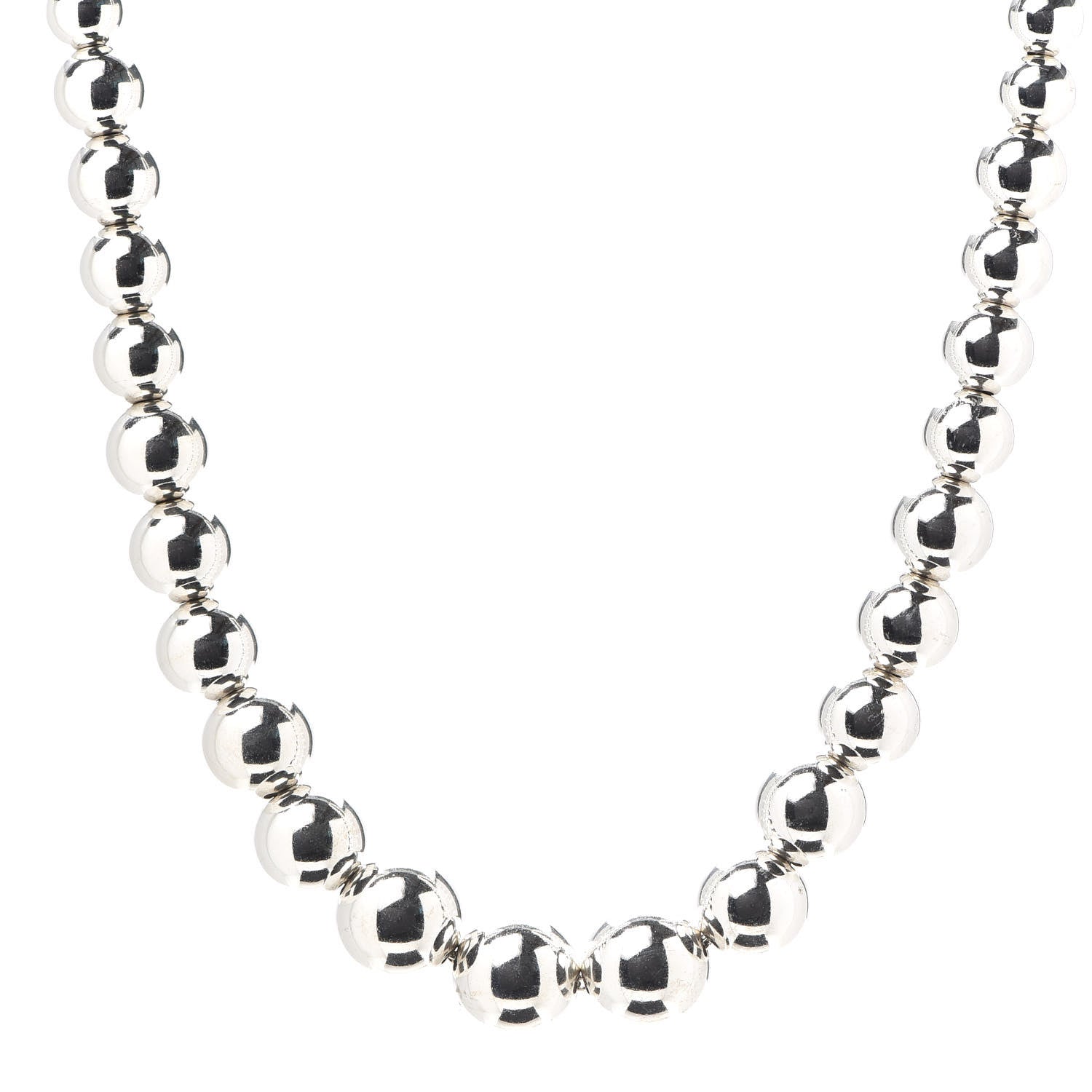 Tiffany Sterling Silver HardWear Graduated Ball Necklace 1 of 5