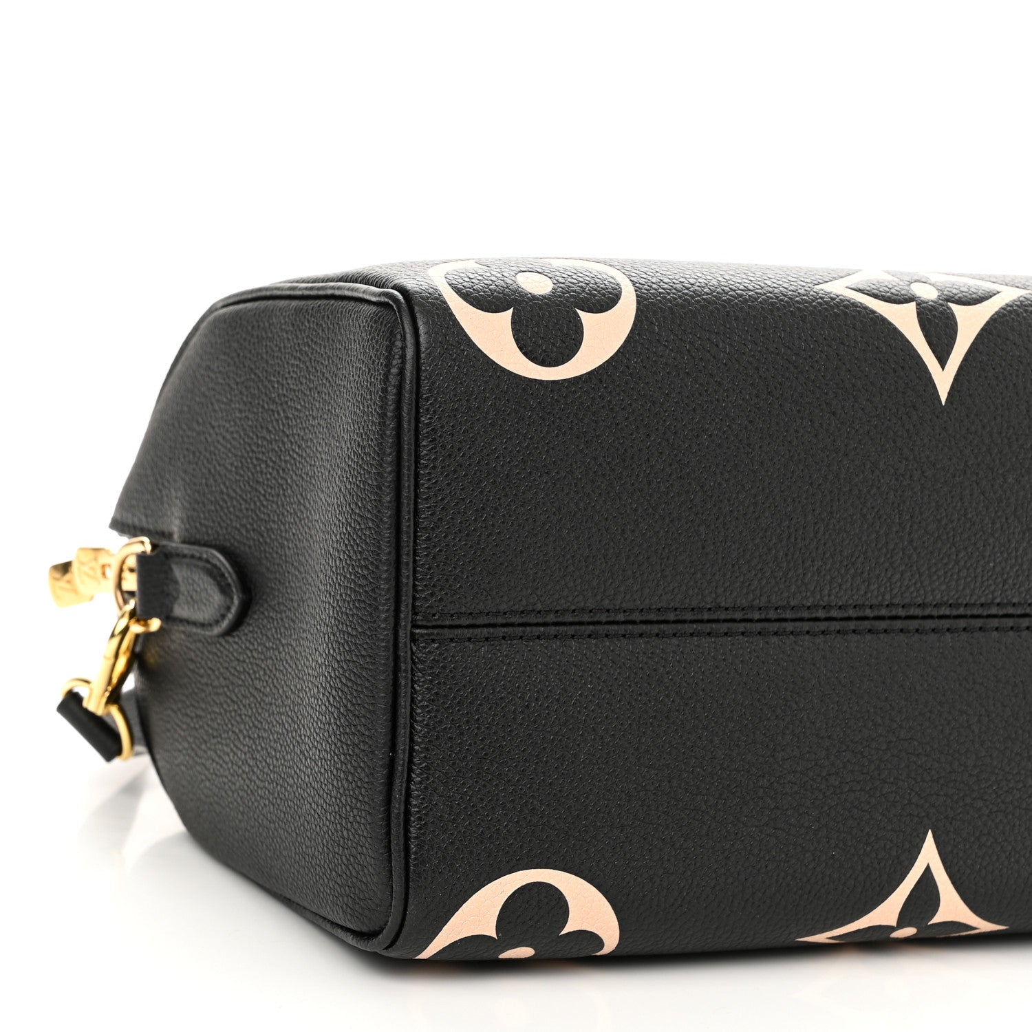 Louis Vuitton Empreinte Monogram Giant Speedy Bandouliere 25 Black Beige 9 of 10