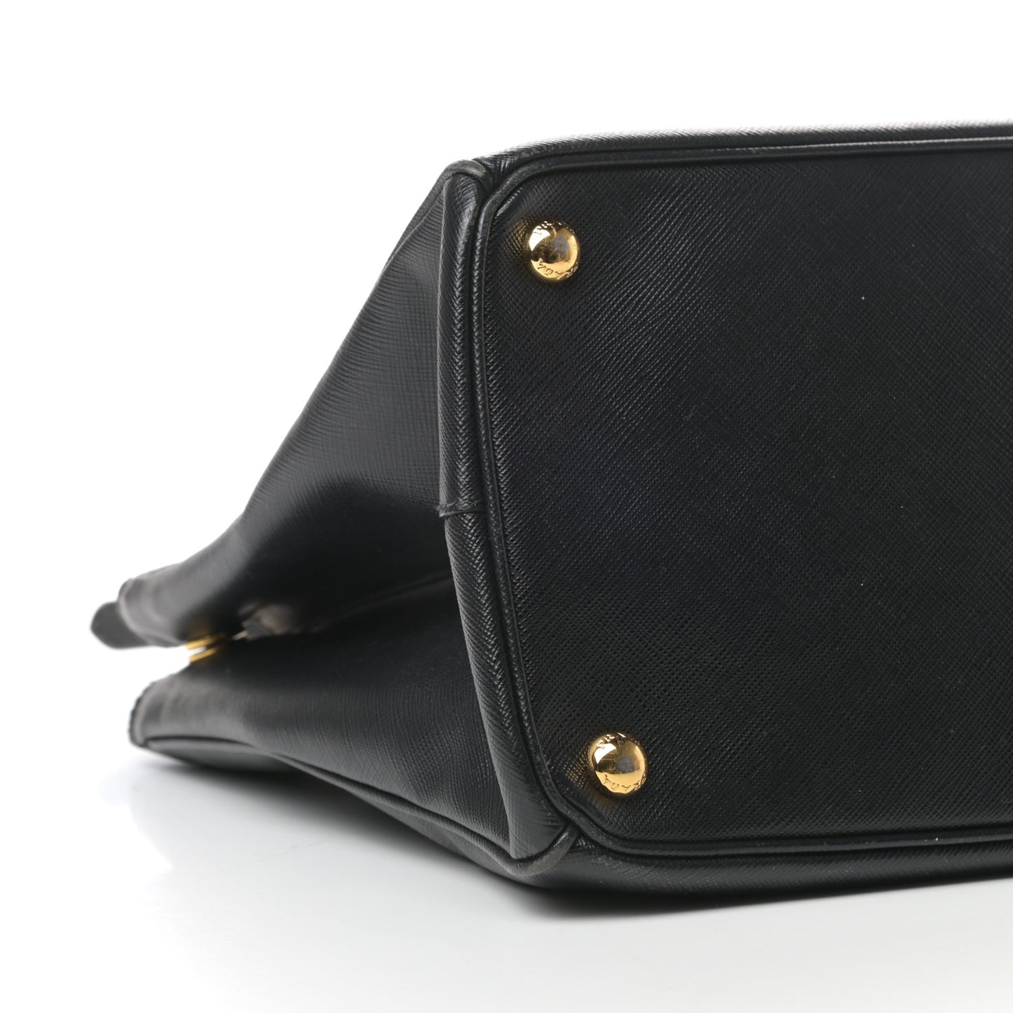 Saffiano Large Galleria Double Zip Tote Black