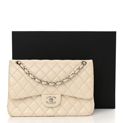 Chanel Iridescent Caviar Quilted Jumbo Double Flap Dark White 20 of 20