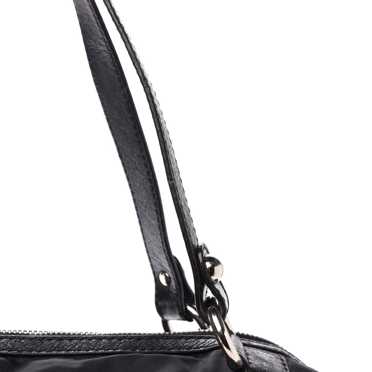 Nylon Mila Shoulder Bag Black