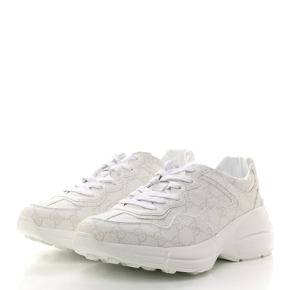 Gucci GG Supreme Monogram Womens Rhyton Sneakers 39.5 White 3 of 9