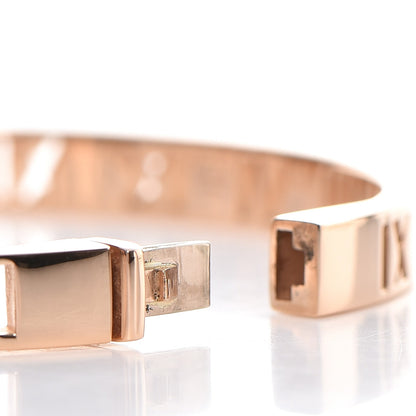 Tiffany 18K Rose Gold Diamond Atlas Pierced Hinged Bangle M 4 of 5
