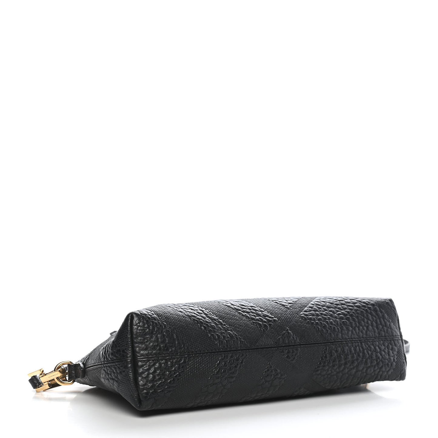 Signature Grain Calfskin Check Embossed Small Chichester Crossbody Clutch Bag Black