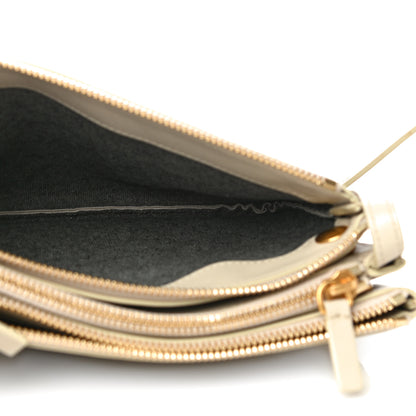 Celine Lambskin Small Trio Crossbody Bag Beige 4 of 12