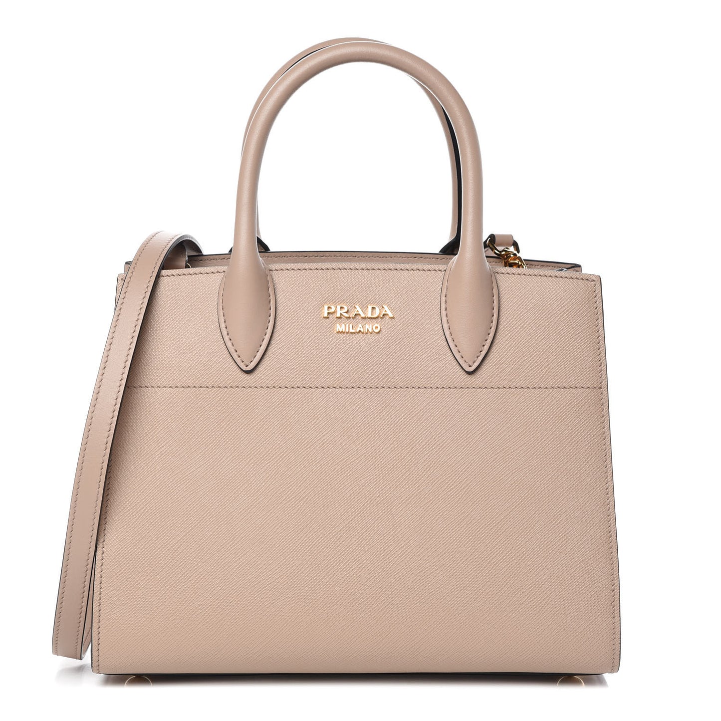 Saffiano City Calfskin Bibliothèque Top Handle Cammeo Granato