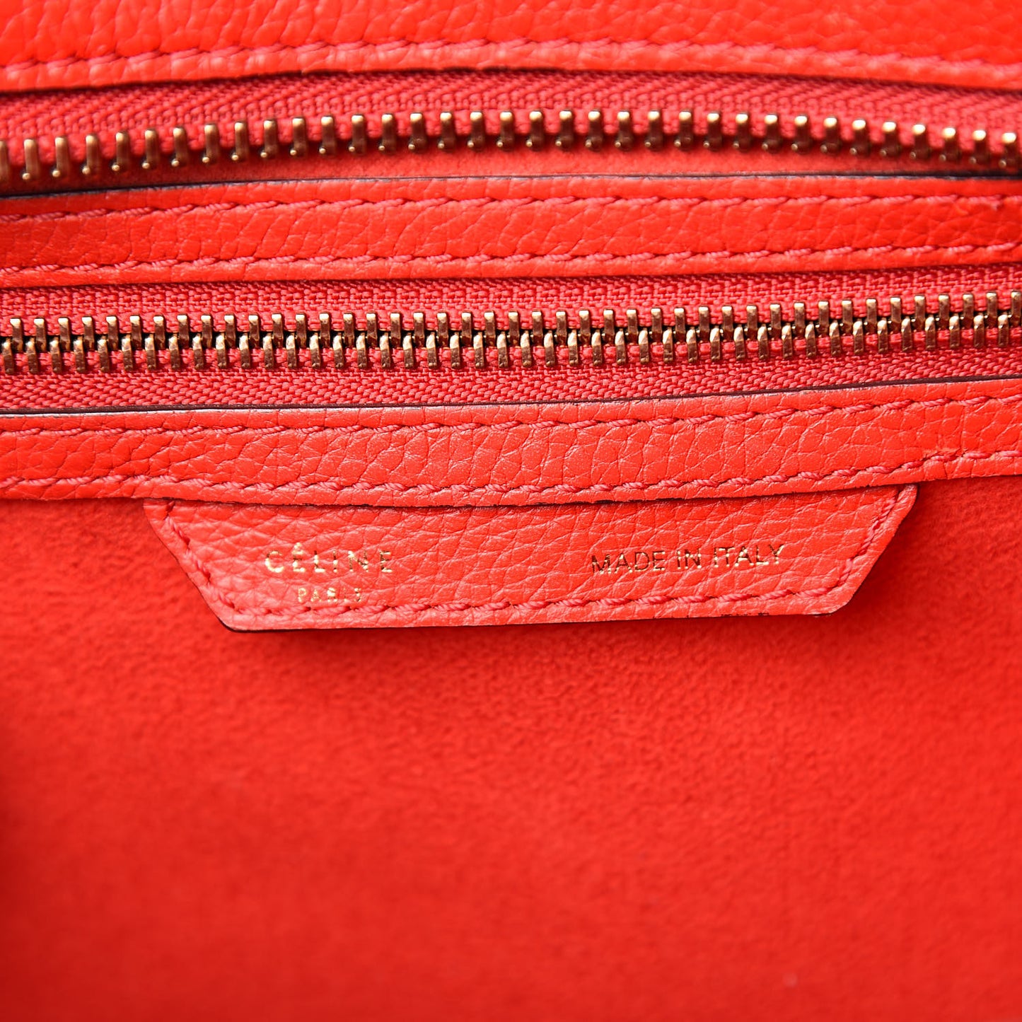 Drummed Calfskin Micro Luggage Red