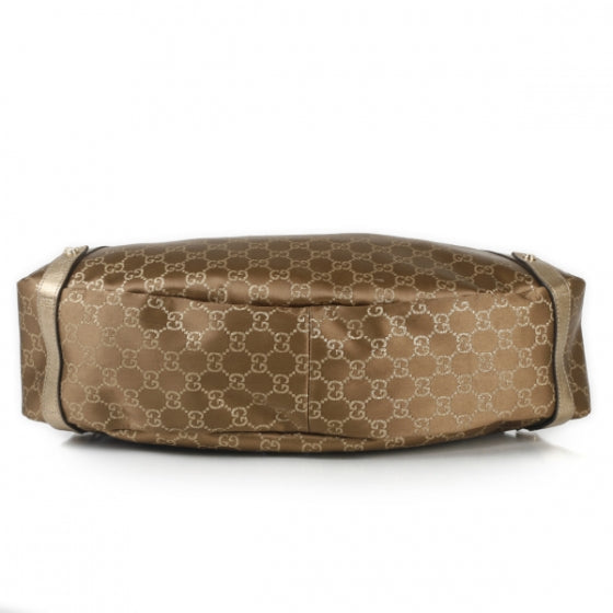 Satin Monogram Medium Abbey Shoulder Bag Bronze