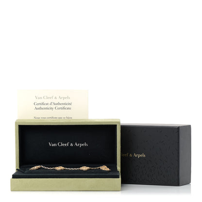 Van Cleef & Arpels 18K Yellow Gold 5 Motifs Vintage Alhambra Bracelet 5 of 5