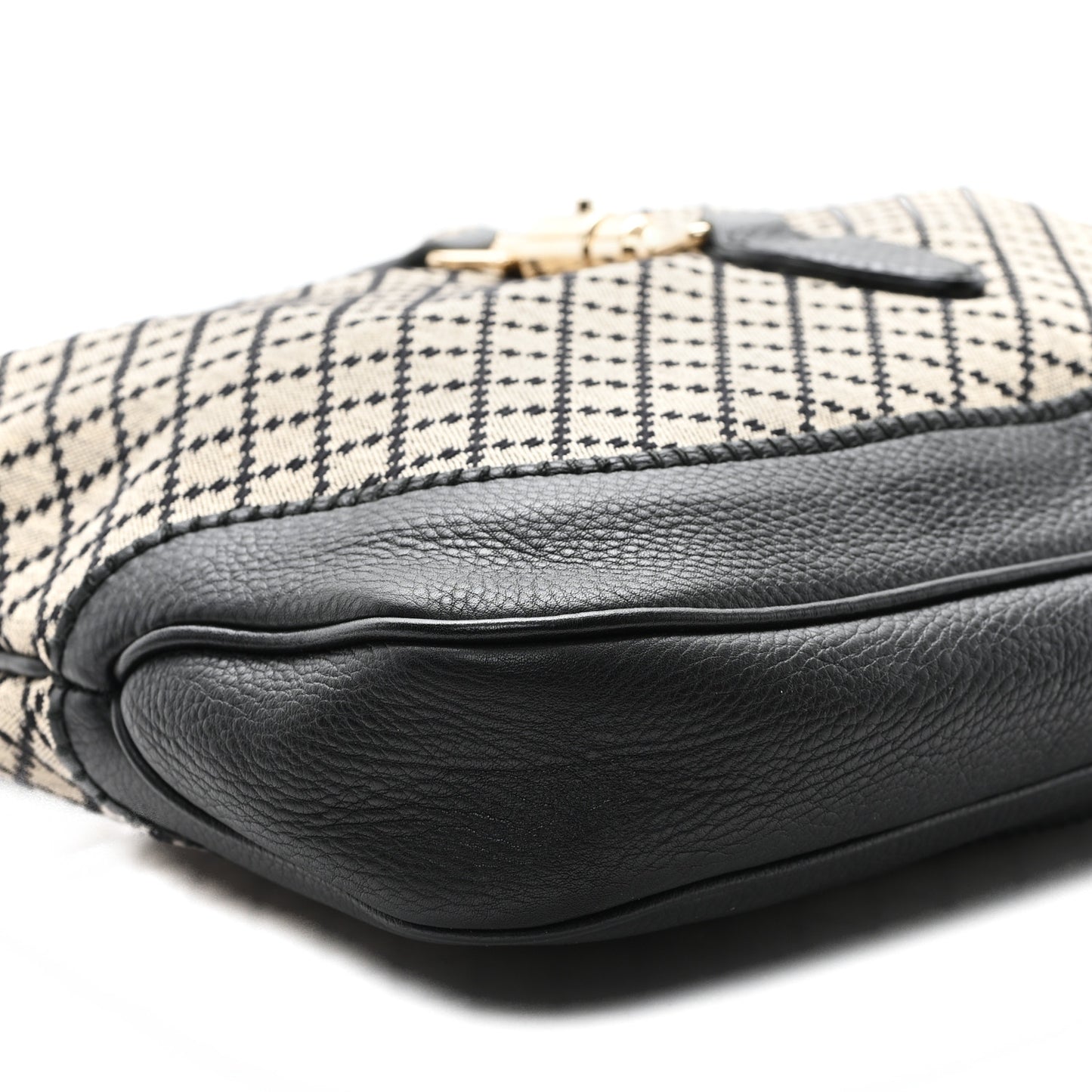 Diamante Medium New Jackie Shoulder Bag Black