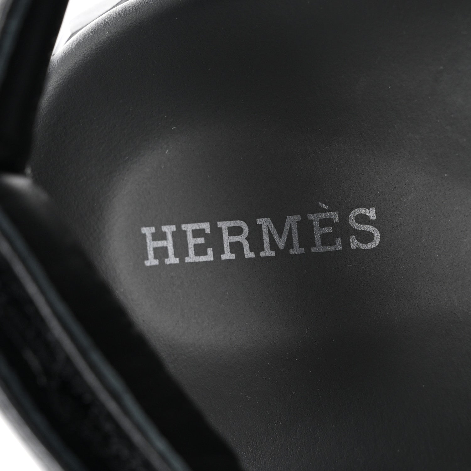 Hermes Nappa Junior Sandals 38 Black 7 of 9