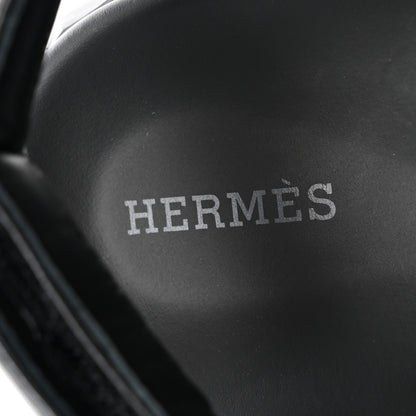 Hermes Nappa Junior Sandals 38 Black 7 of 9