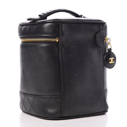 Chanel Lambskin Vanity Cosmetic Case Black 3 of 20