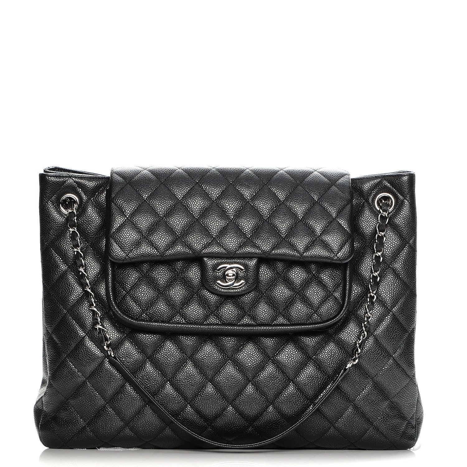 Chanel Caviar Quilted Flap Tote Black 1 of 8